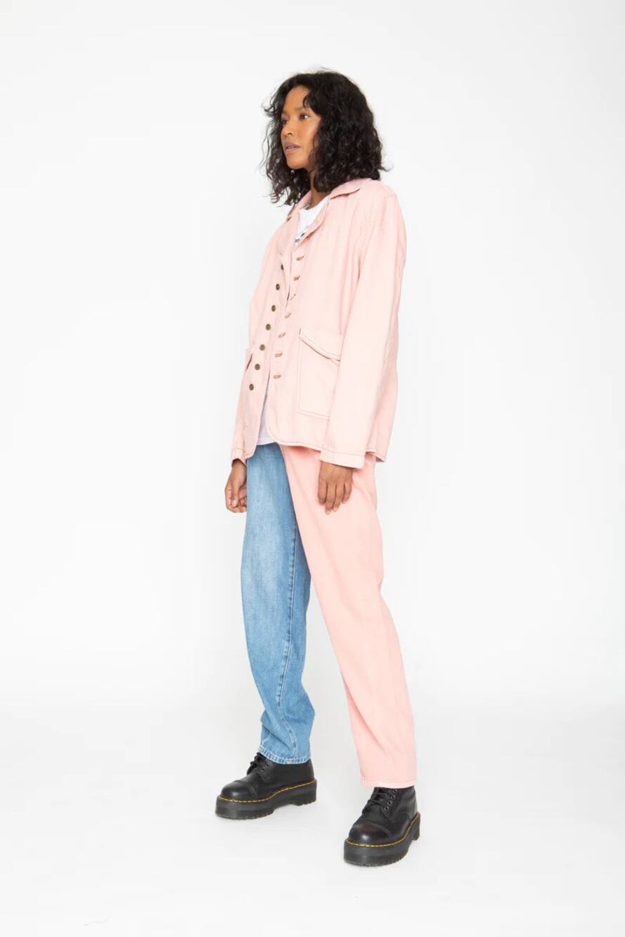 Sandrine Rose  Empire Petal Pink Utility Shirt Jacket - M